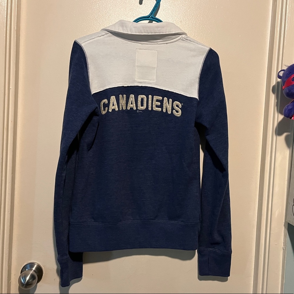 NHL THE ORIGINAL RETRO BRAND MONTREAL CANDIENS ZIP UP SUPER SOFT SWEATER